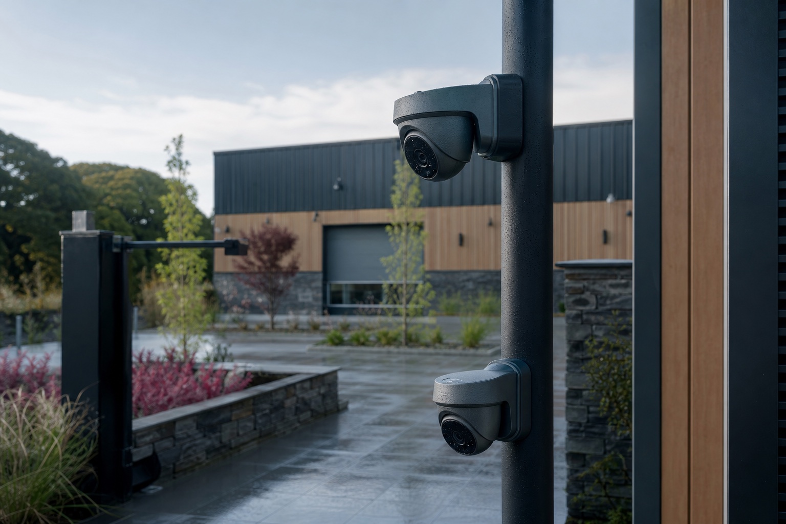 Modern CCTV camera installation